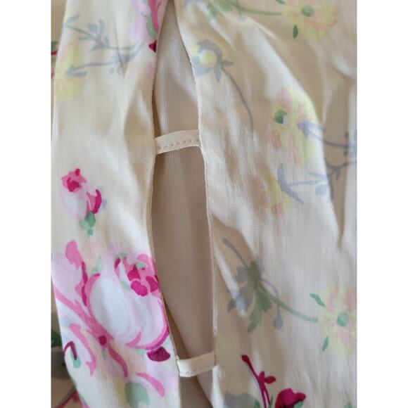 Zara Dress Womens Size XL Yellow Romantic Floral Short Sleeve Side Cutouts FLAWS - Picture 9 of 15